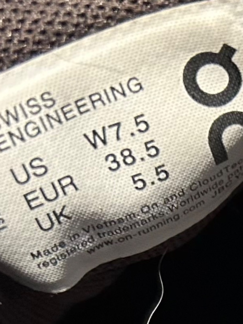 On Cloud 5 Gray Purple Running Shoes Size 7.5 - Picture 5 of 6